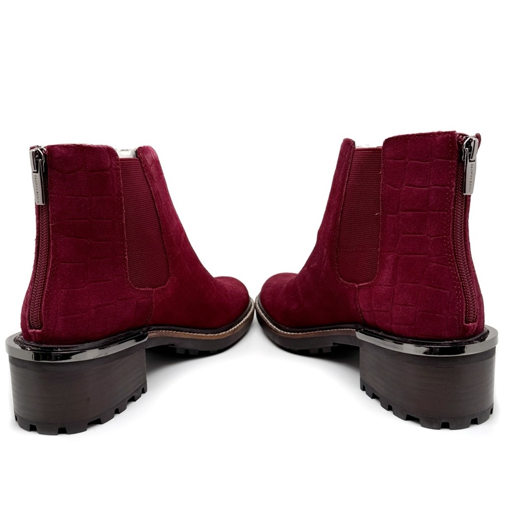 Vince Camuto Kelivena Suede Ankle Boots with Chunky Heel Lug Sole Size 6 Wide - Picture 5 of 11